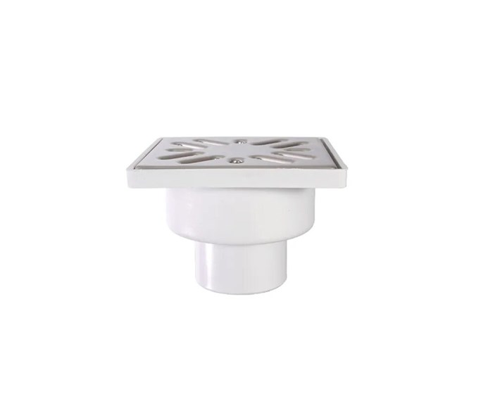 SIFON ZA TUŠ KADU fi 50 VERT. INOX REŠETKA 100*100 mm