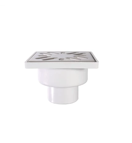 SIFON ZA TUŠ KADU fi 50 VERT. INOX REŠETKA 100*100 mm