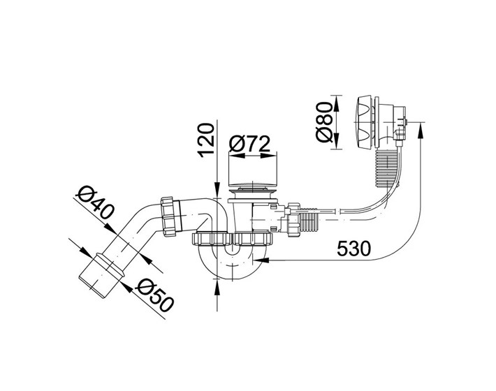 SIFON ZA KADU AUTOMATSKI Ch 530 mm