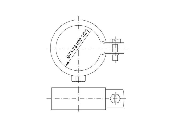 OBUJMICA ZGLOBNA GUMA 2 1/2" (73-78 mm)