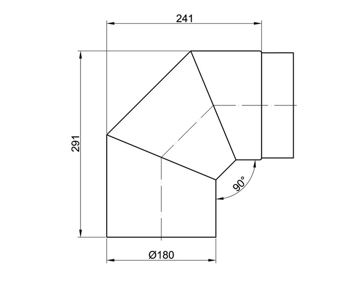 KOLJENO DIMOVODNO fi 180/90