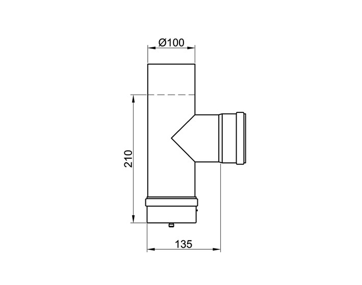 T-KOMAD fi 100mm S KONDENZACIJSKIM POKLOPCEM PELET 435
