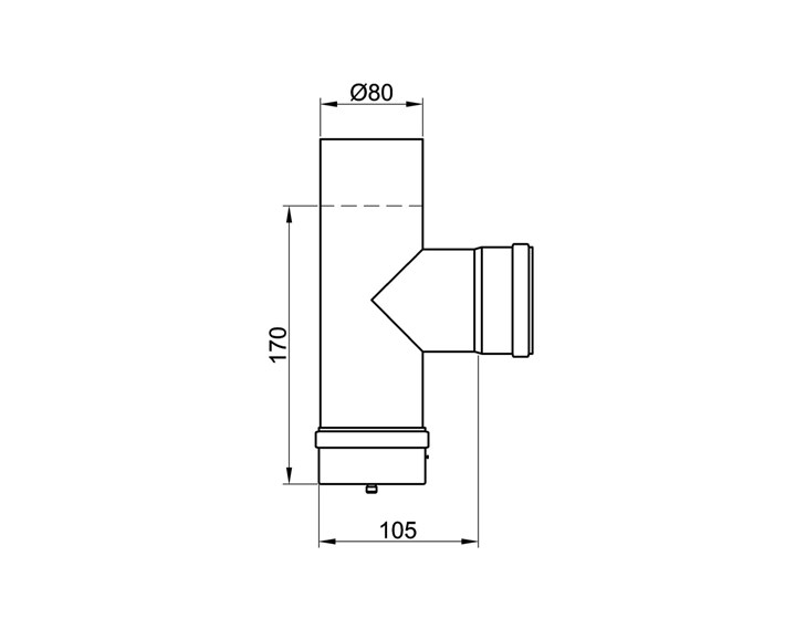 T-KOMAD fi  80mm S KONDENZACIJSKIM POKLOPCEM PELET 435