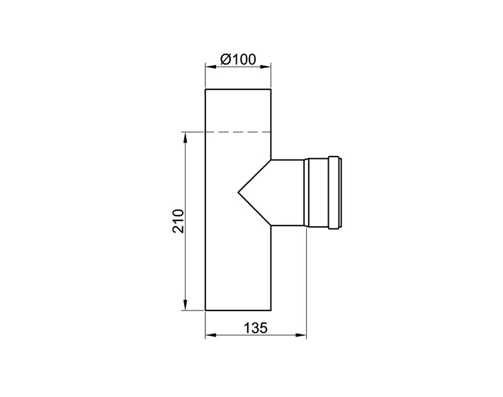 *T-KOMAD fi 100mm BEZ KONDENZACIJSKOG POKLOPCA PELET