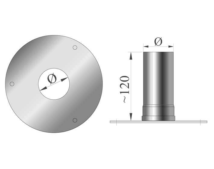 ROZETA STROPNA fi   80mm PELET