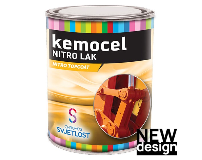 BOJA ZAVRŠNA ZA DRVO I METAL KEMOCEL NITRO LAK BEZBOJNI SJAJNI 0,75/1