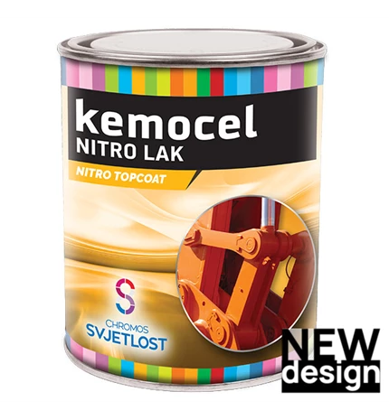 BOJA ZAVRŠNA ZA DRVO I METAL KEMOCEL NITRO LAK BEZBOJNI SJAJNI 0,75/1