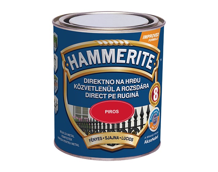 BOJA ZAVRŠNA ZA METAL HAMMERITE LAK CRVENI SJAJNI 0,75/1