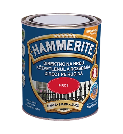 BOJA ZAVRŠNA ZA METAL HAMMERITE LAK CRVENI SJAJNI 0,75/1