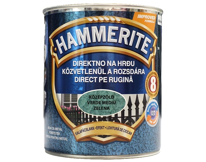 BOJA ZAVRŠNA ZA METAL HAMMERITE LAK EFEKT ZELENI MAX 0,75/1