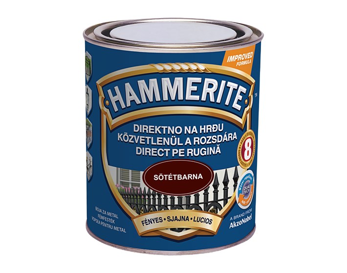 BOJA ZAVRŠNA ZA METAL HAMMERITE LAK TAMNO SMEĐI SJAJNI MAX 0,75/1