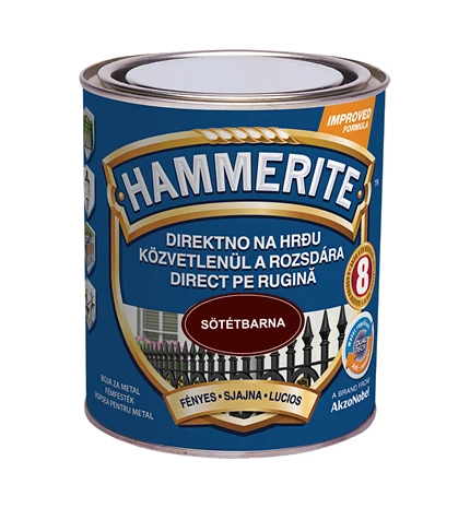 BOJA ZAVRŠNA ZA METAL HAMMERITE LAK TAMNO SMEĐI SJAJNI MAX 0,75/1