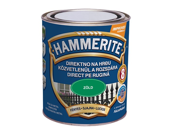 BOJA ZAVRŠNA ZA METAL HAMMERITE LAK SVIJETLO ZELENI SJAJNI MAX 0,75/1