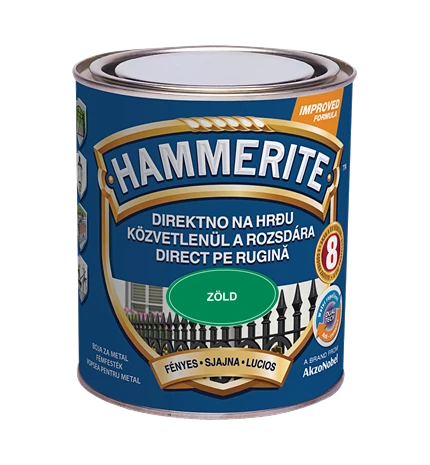 BOJA ZAVRŠNA ZA METAL HAMMERITE LAK SVIJETLO ZELENI SJAJNI MAX 0,75/1