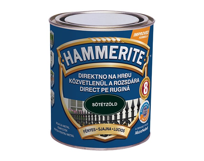 BOJA ZAVRŠNA ZA METAL HAMMERITE LAK TAMNO ZELENI SJAJNI MAX 0,75/1
