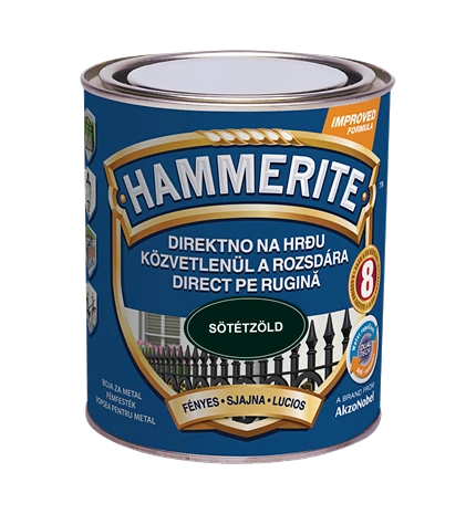 BOJA ZAVRŠNA ZA METAL HAMMERITE LAK TAMNO ZELENI SJAJNI MAX 0,75/1