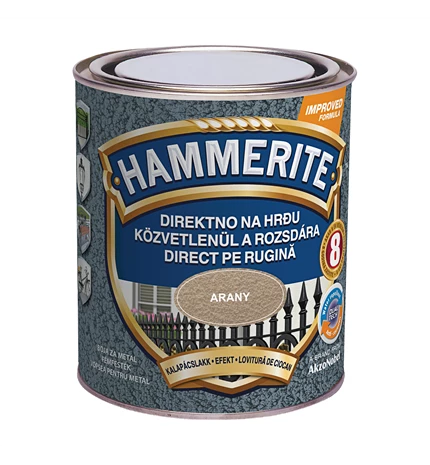 BOJA ZAVRŠNA ZA METAL HAMMERITE LAK EFEKT ZLATNI MAX 0,75/1