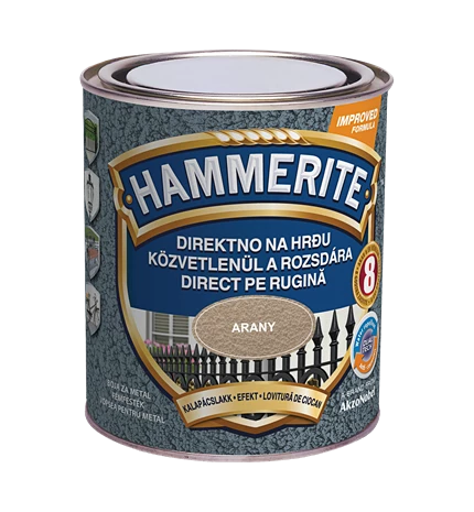 BOJA ZAVRŠNA ZA METAL HAMMERITE LAK EFEKT ZLATNI MAX 0,75/1