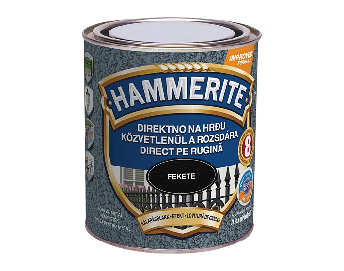 BOJA ZAVRŠNA ZA METAL HAMMERITE LAK EFEKT CRNI MAX 0,75/1