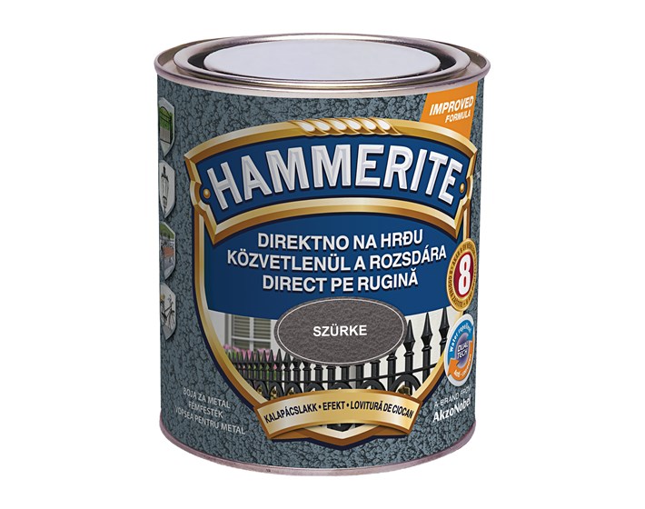 BOJA ZAVRŠNA ZA METAL HAMMERITE LAK EFEKT SIVI MAX 0,75/1