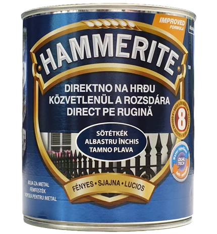 BOJA ZAVRŠNA ZA METAL HAMMERITE LAK TAMNO PLAVI SJAJNI MAX 0,75/1