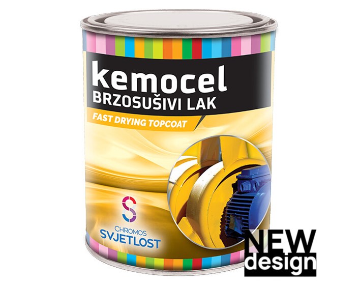 BOJA ZAVRŠNA ZA METAL I DRVO KEMOCEL BS LAK 0,75 CRNI