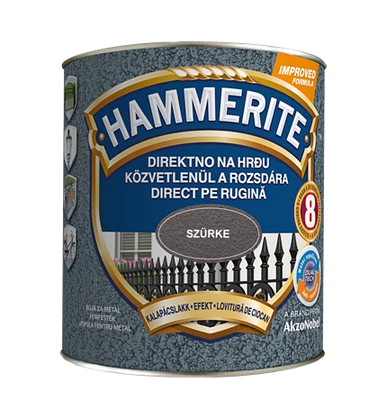 BOJA ZAVRŠNA ZA METAL HAMMERITE LAK EFEKT SIVI MAX 2,5/1