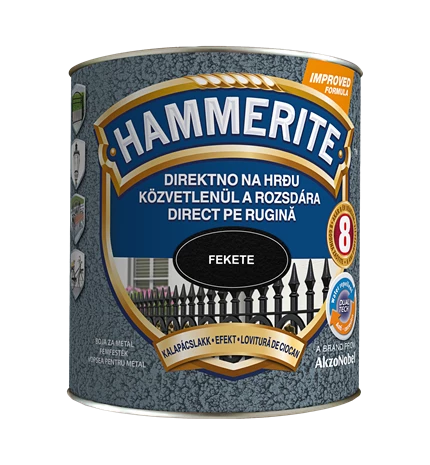 BOJA ZAVRŠNA ZA METAL HAMMERITE LAK EFEKT CRNI MAX 2,5/1