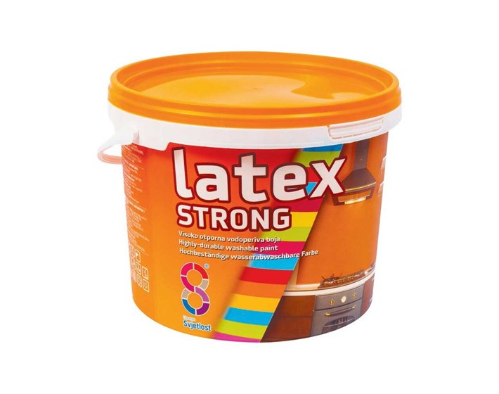 BOJA UNUTARNJA VODOPERIVA ZA ZID LATEX STRONG SATIN BIJELA 5 L