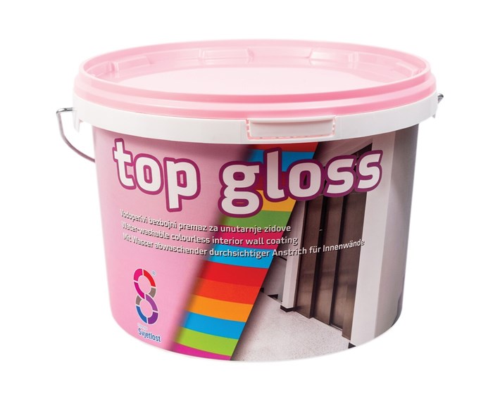 BOJA UNUT.ZA ZID VODOPERIVA BEZB.TOP GLOSS 0,85 lit