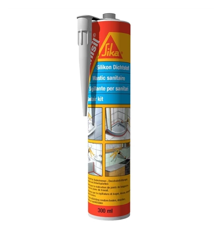 SIKA-SANISIL 300 ML-MASA ZA BRTVLJENJE NA BAZI OCTENE KISELINE - SIVI