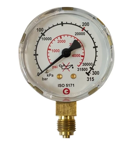 MANOMETAR ZA Ar/CO2 0-315 bar.-1/4"