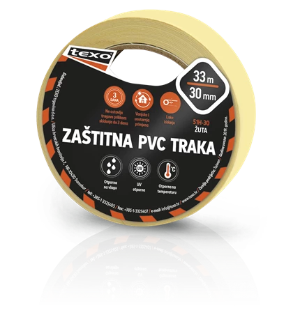 TRAKA ZAŠTITNA PVC 30mmx33m ŽUTA