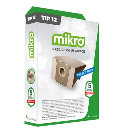 VREĆICE ZA USISAVAČ MIKRO 5/1 TIP:12
