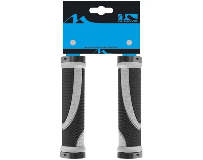 RUČICA VOLANA GRIP MTB  M-WAVE LOCK ON CRNO SIVA