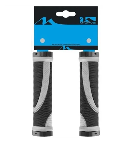 RUČICA VOLANA GRIP MTB  M-WAVE LOCK ON CRNO SIVA