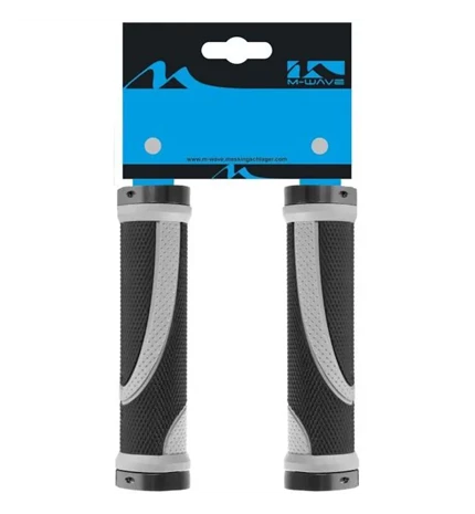 RUČICA VOLANA GRIP MTB  M-WAVE LOCK ON CRNO SIVA