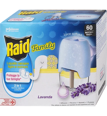 APARAT ELEKTR. FAMILY LAVANDA RAID 36ml