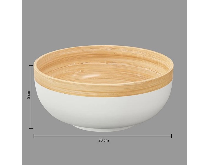 ZDJELA MODERN D.20X7.5CM BAMBUS BIJELA