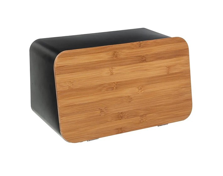 KUTIJA ZA KRUH S DASKOM ZA REZANJE MODERN  37X22.5X23.5CM METAL CRNA