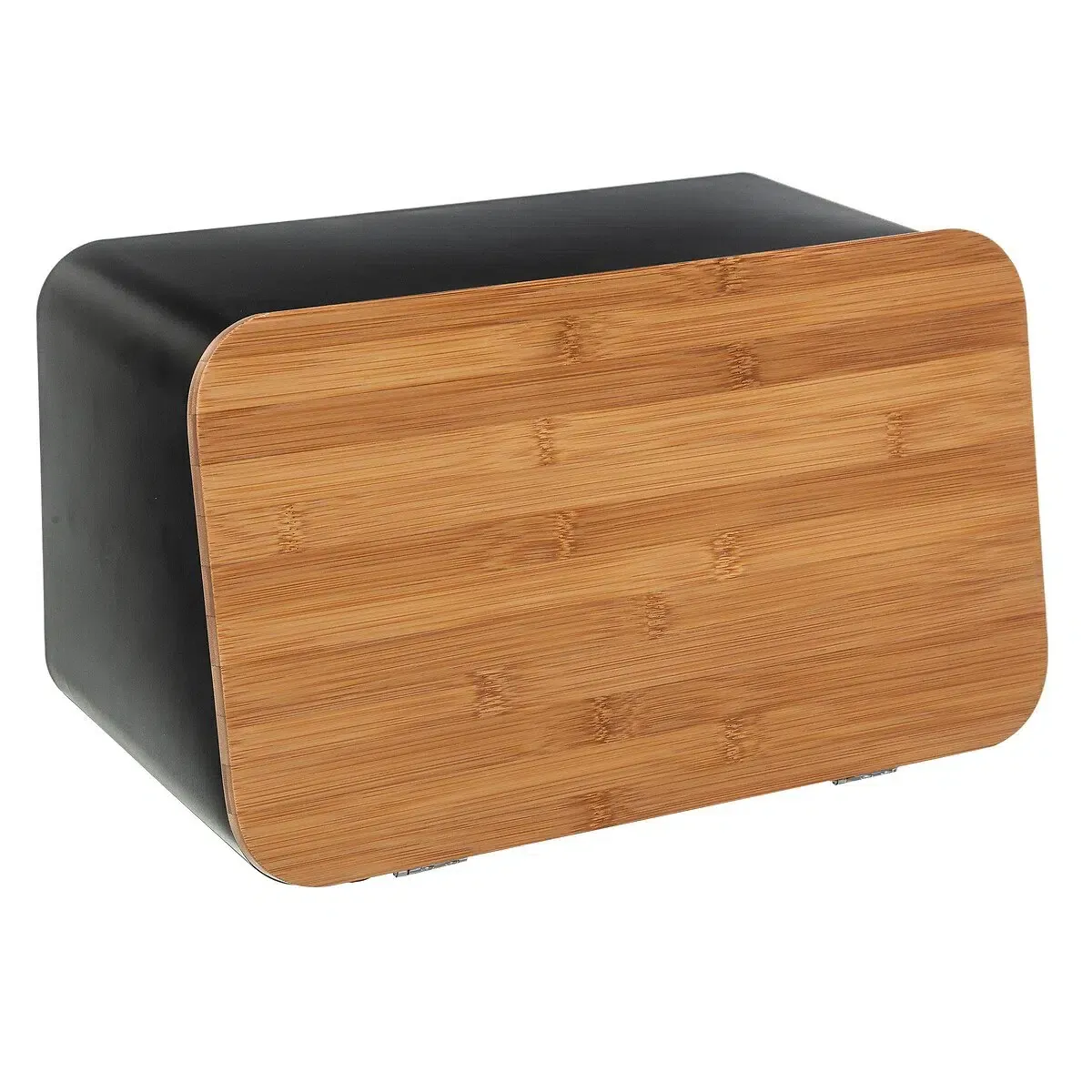 KUTIJA ZA KRUH S DASKOM ZA REZANJE MODERN  37X22.5X23.5CM METAL CRNA