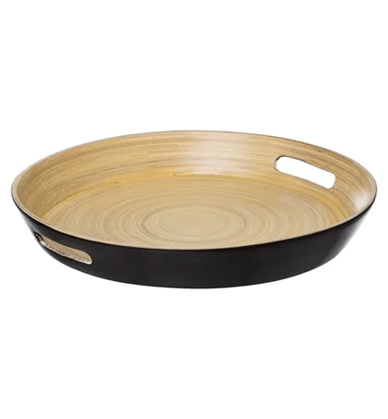 PLADANJ ZA POSLUŽIVANJE MODERN  D.42X5.5CM BAMBUS CRNA