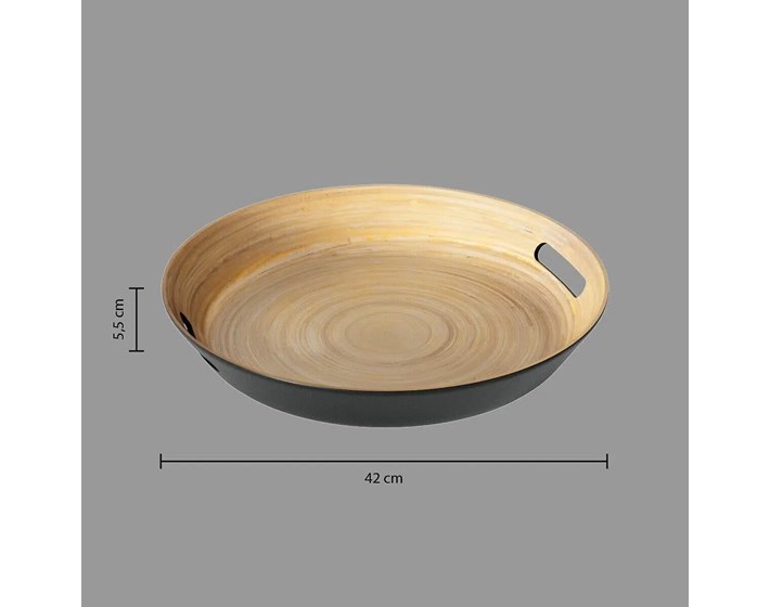 PLADANJ ZA POSLUŽIVANJE MODERN  D.42X5.5CM BAMBUS CRNA