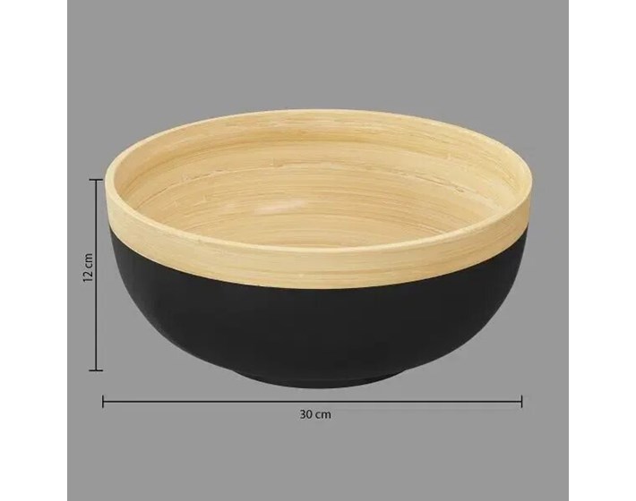 ZDJELA MODERN D.30X12CM BAMBUS CRNA