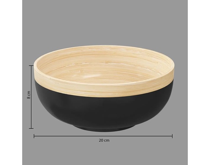 ZDJELA MODERN D.20X7.5CM BAMBUS CRNA