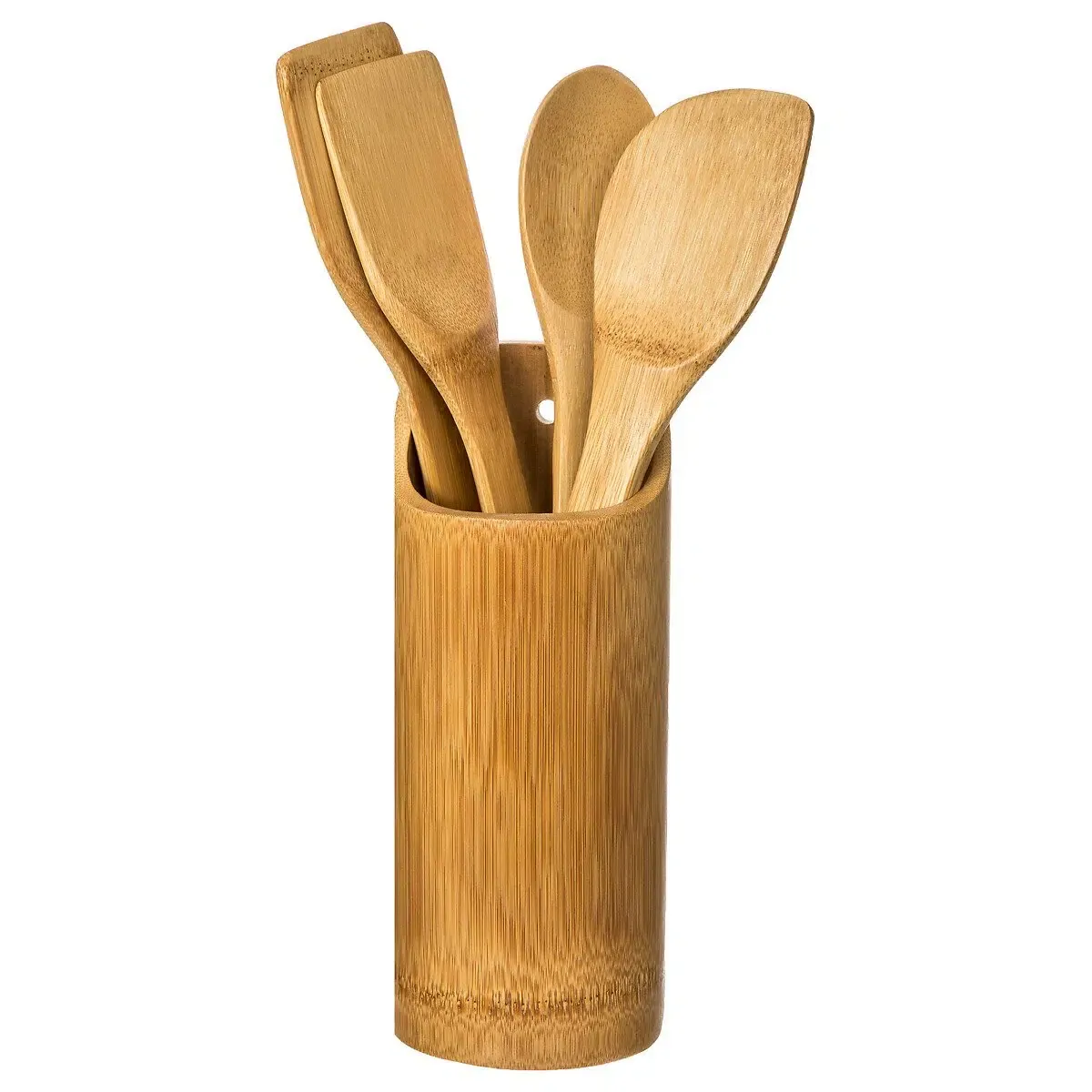DRŽAČ KUHINJSKIH POTREPŠTINA + 4 KUHAČE D.8X32.2CM BAMBUS