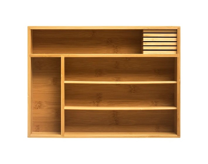 ORGANIZATOR ZA PRIBOR ZA JELO 38X28X7CM BAMBUS