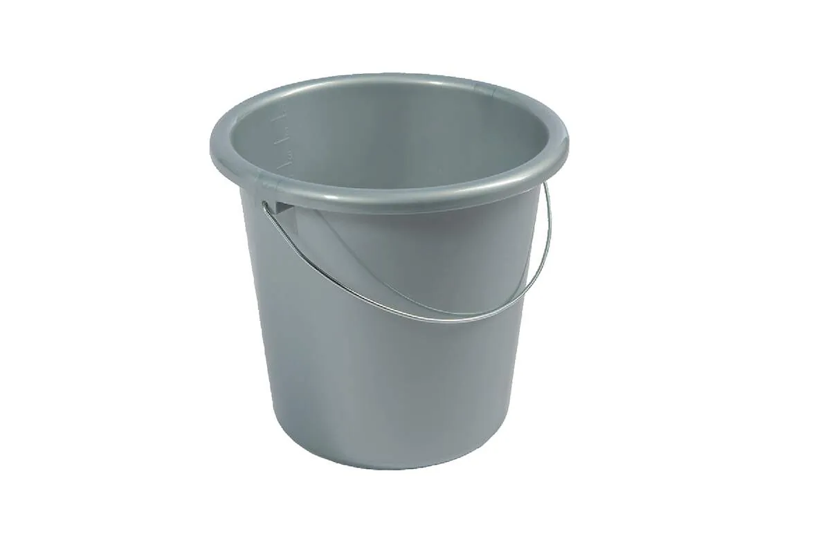 KANTA PLASTIČNA S METALNOM DRŠKOM SREBRNA 5 L 22,5 cm X 21,5 cm TEKO