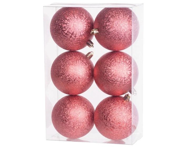 KUGLICE BOŽIĆNE 6/1 CRVENE 8 cm