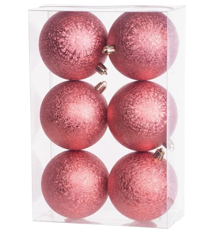 KUGLICE BOŽIĆNE 6/1 CRVENE 8 cm